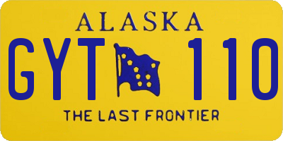 AK license plate GYT110