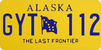 AK license plate GYT112