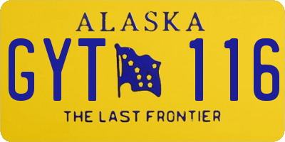 AK license plate GYT116