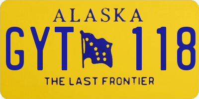 AK license plate GYT118