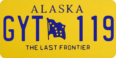 AK license plate GYT119