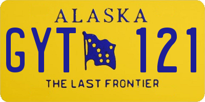 AK license plate GYT121