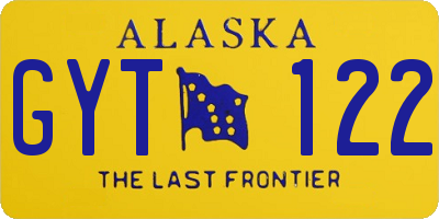 AK license plate GYT122