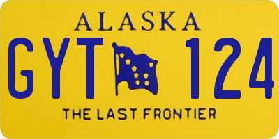 AK license plate GYT124