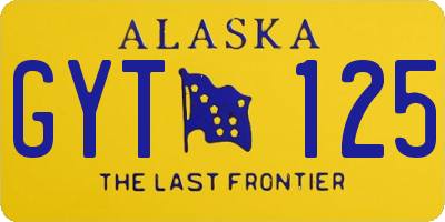 AK license plate GYT125