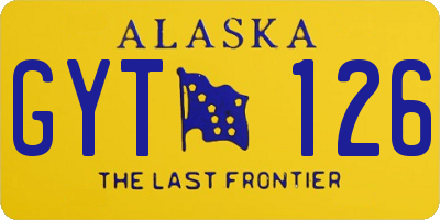 AK license plate GYT126