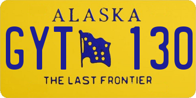 AK license plate GYT130