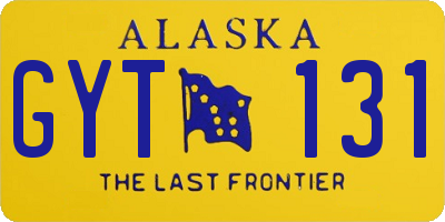 AK license plate GYT131