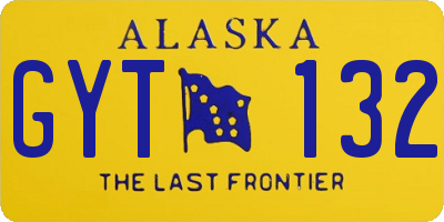 AK license plate GYT132