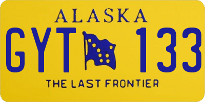 AK license plate GYT133