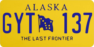 AK license plate GYT137