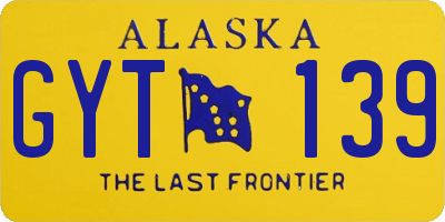 AK license plate GYT139