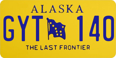 AK license plate GYT140