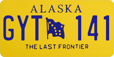 AK license plate GYT141