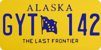 AK license plate GYT142