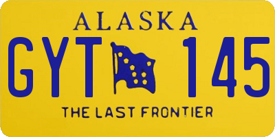 AK license plate GYT145