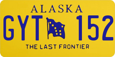 AK license plate GYT152