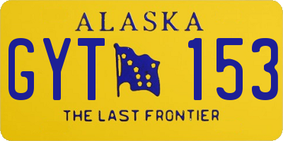 AK license plate GYT153