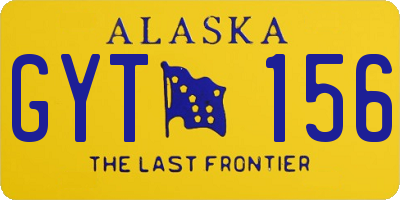 AK license plate GYT156