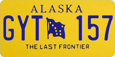 AK license plate GYT157
