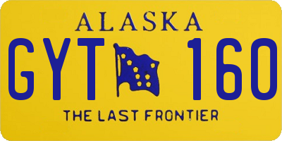 AK license plate GYT160