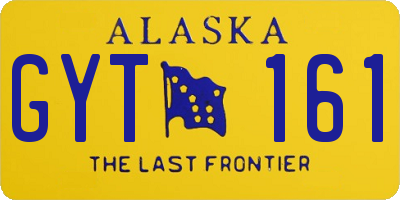 AK license plate GYT161