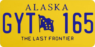 AK license plate GYT165