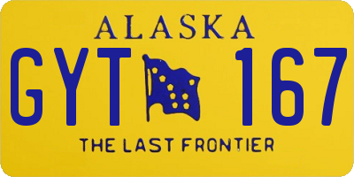 AK license plate GYT167