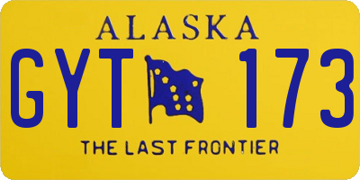 AK license plate GYT173