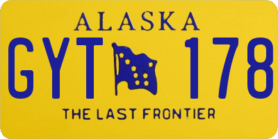 AK license plate GYT178