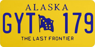 AK license plate GYT179