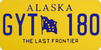 AK license plate GYT180