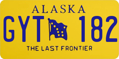 AK license plate GYT182