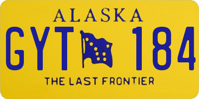 AK license plate GYT184