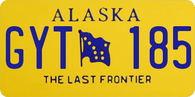 AK license plate GYT185