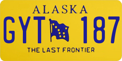 AK license plate GYT187