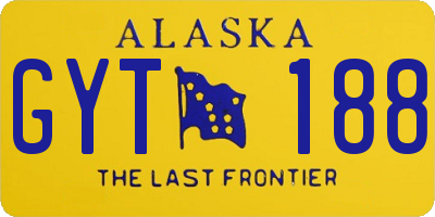 AK license plate GYT188