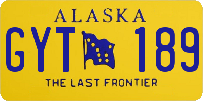 AK license plate GYT189