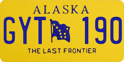 AK license plate GYT190