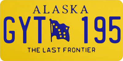 AK license plate GYT195