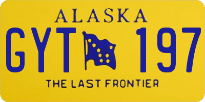 AK license plate GYT197