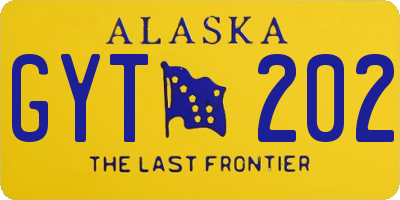 AK license plate GYT202