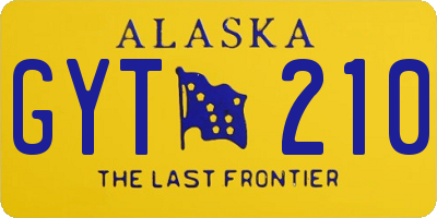 AK license plate GYT210