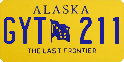 AK license plate GYT211