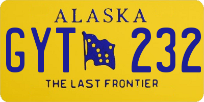 AK license plate GYT232