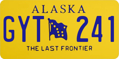 AK license plate GYT241