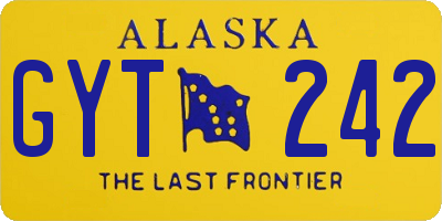 AK license plate GYT242