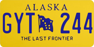 AK license plate GYT244