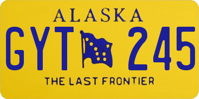 AK license plate GYT245