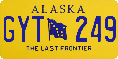 AK license plate GYT249